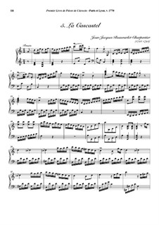 Pieces for Harpsichord, Op.1: No.5 La Cascastel by Jean-Jacques Beauvarlet-Charpentier