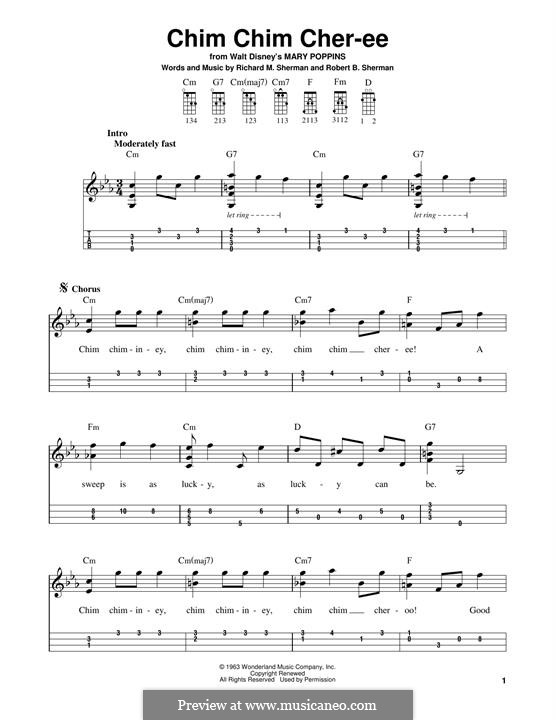 Chim Chim Cher-ee (from Mary Poppins): For mandolin by Richard M. Sherman, Robert B. Sherman