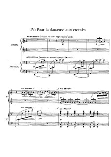 Six épigraphes antiques, L.131: No.4 Pour la danseuse aux crotales by Claude Debussy