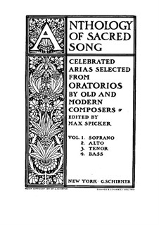 Anthology of Sacred Song. Selected Arias from Oratorios for Bass and Piano (Volume IV): Anthology of Sacred Song. Selected Arias from Oratorios for Bass and Piano (Volume IV) by August Klughardt, Ferdinand von Hiller, Bernhard Molique, Alexander Mackenzie, Théodore Dubois, Julius Benedict, Joseph Barnby, Henri Maréchal