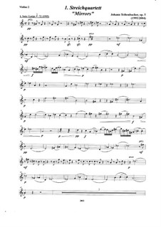1st String-Quartet 'Mirrors', Op.5: 2nd Violin by Johann Teibenbacher