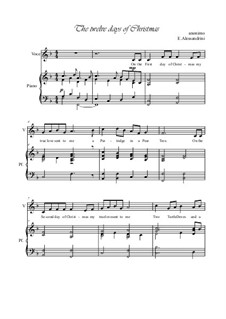 The Twelve Days of Christmas: Para vocais e piano by folklore