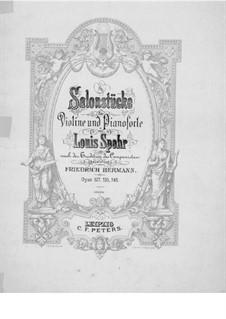 Six Salon Pieces for Violin and Piano, Op.145: Parte de solo by Louis Spohr
