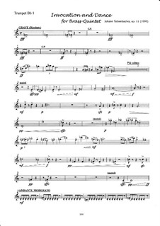 Invocation and Dance, Op.11: partes by Johann Teibenbacher