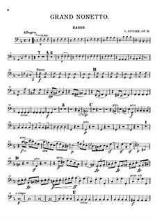 Grand Nonet, Op.31: Parte contrabaixo by Louis Spohr