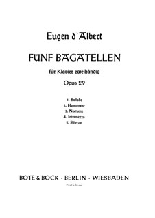 All Pieces: para um único musico (Editado por H. Bulow) by Eugen d'Albert