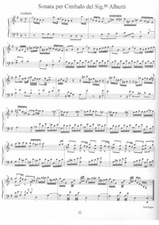 Eight Sonatas for Harpsichord, Op.1: Sonata No.1 by Domenico Alberti