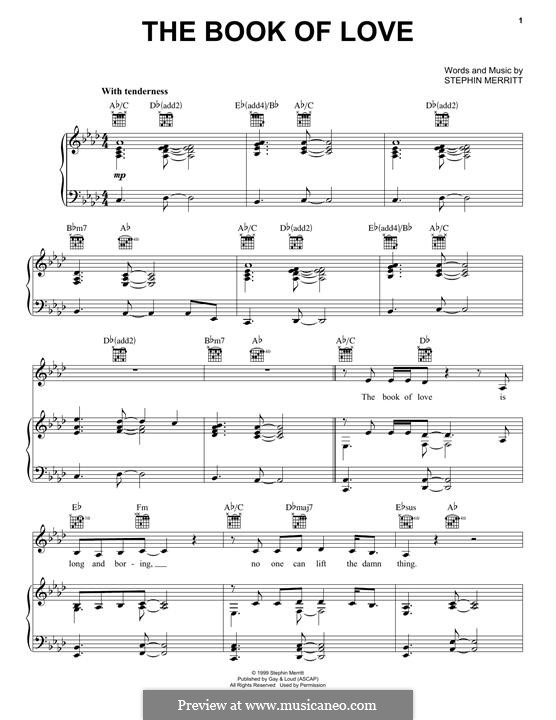 The Book of Love (The Magnetic Fields): Para vocais e piano (ou Guitarra) by Stephin Merritt