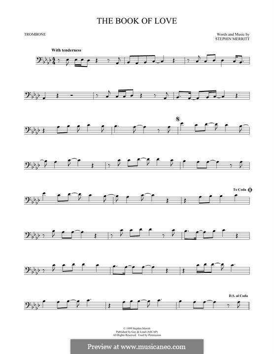 The Book of Love (The Magnetic Fields): para trombone by Stephin Merritt