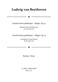 Movement II: For string quartet – full score by Ludwig van Beethoven