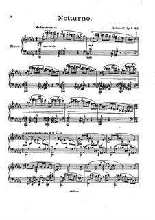 Five Pieces for Piano, Op.9: No.2 Nocturne by Eugen Fedorovich Alenev