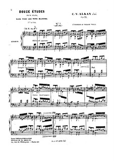 Douze études dans tous les tons majeurs (Twelve Etudes in All the Major Keys), Op.35: Book II (No.7-12) by Charles-Valentin Alkan