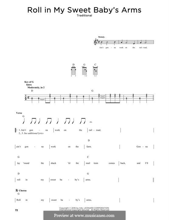 Roll in My Sweet Baby's Arms: For mandolin by folklore