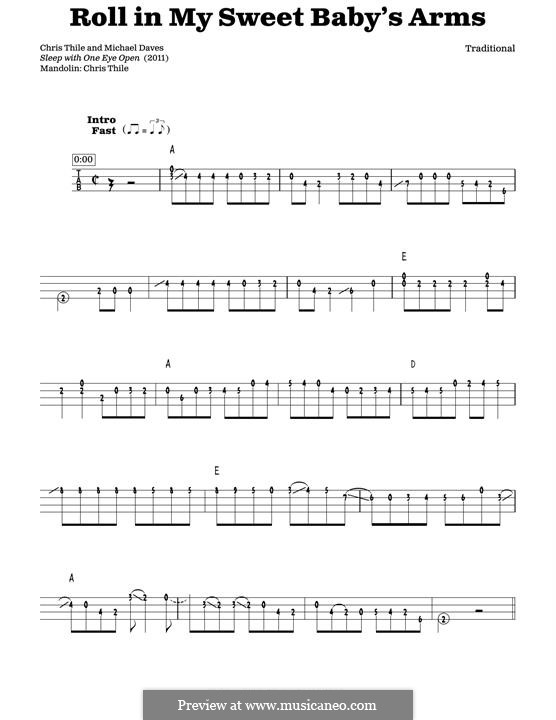 Roll in My Sweet Baby's Arms: For mandolin by folklore