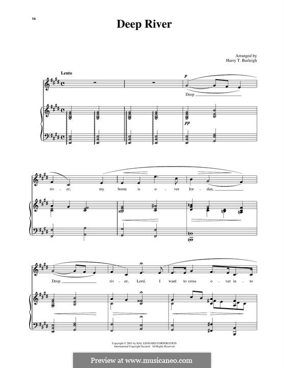 Deep River: Para vocais e piano by folklore