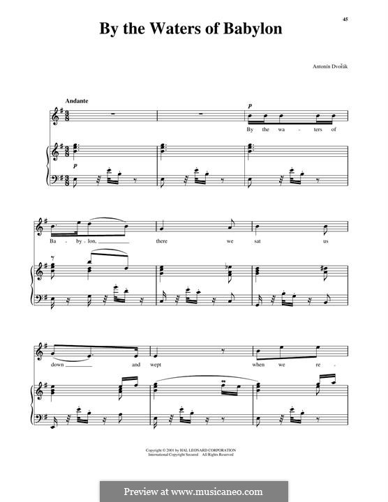 By the Waters of Babylon: Para vocais e piano by folklore