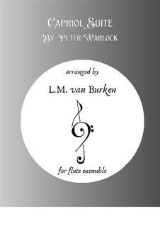 Capriol Suite: Complete set, for flute choir by Peter Warlock