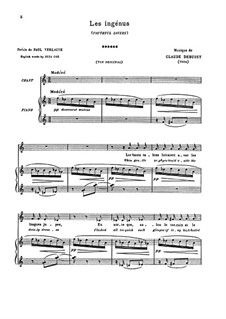 Fêtes galantes: Set II, No.1 Les ingénus (Youthful Lovers), L.104 by Claude Debussy