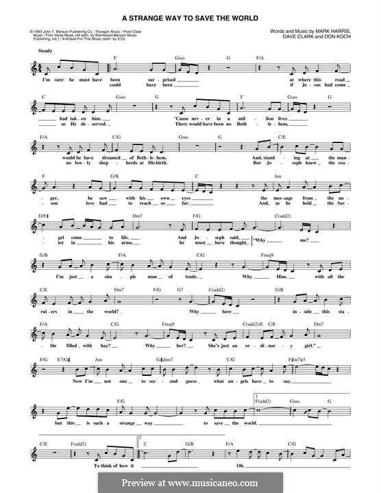 A Strange Way to Save the World (4Him): para teclado by Dave Clark, Don Koch, Mark R. Harris