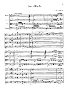 String Quartet No.3 in E Flat Major: partitura completa by Franz Berwald