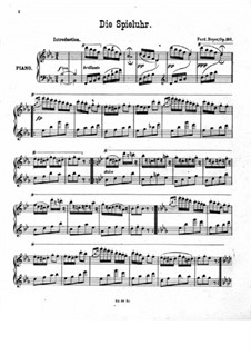 Die Spieluhr, Op.180: Para Piano by Ferdinand Beyer