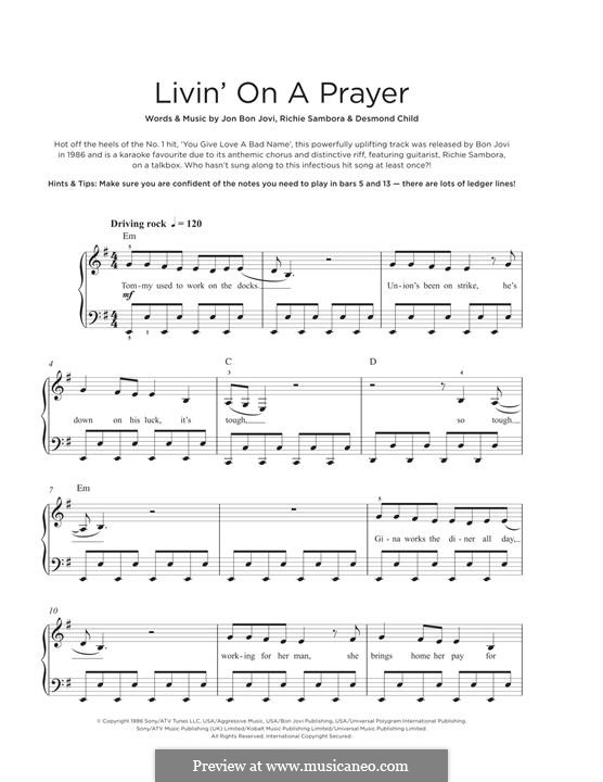 Instrumental version: Para Piano by Desmond Child, Jon Bon Jovi, Richie Sambora