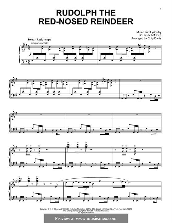 Rudolph the Red-Nosed Reindeer (Piano version): For a single performer (Mannheim Steamroller) by Johnny Marks