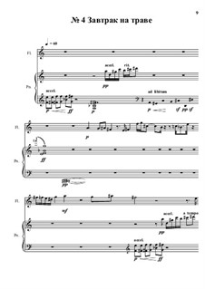 Пять офортов Пабло Пикассо для флейты и фортепиано: No.4 Завтрак на траве by Vitalii Manyk