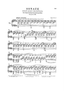 Movement I: para um único musico (Editado por H. Bulow) by Ludwig van Beethoven