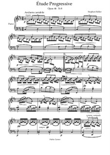Thirty Progressives Studies, Op.46: estudo No.8 by Stephen Heller