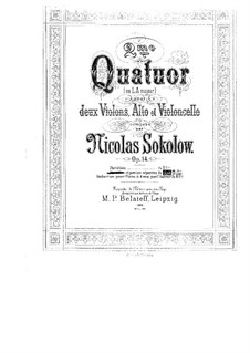 String Quartet No.2 in A Major, Op.14: Partes by Nikolay Sokolov