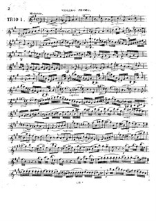 Three String Trios, Op.17: violino parte I by Giovanni Battista Viotti