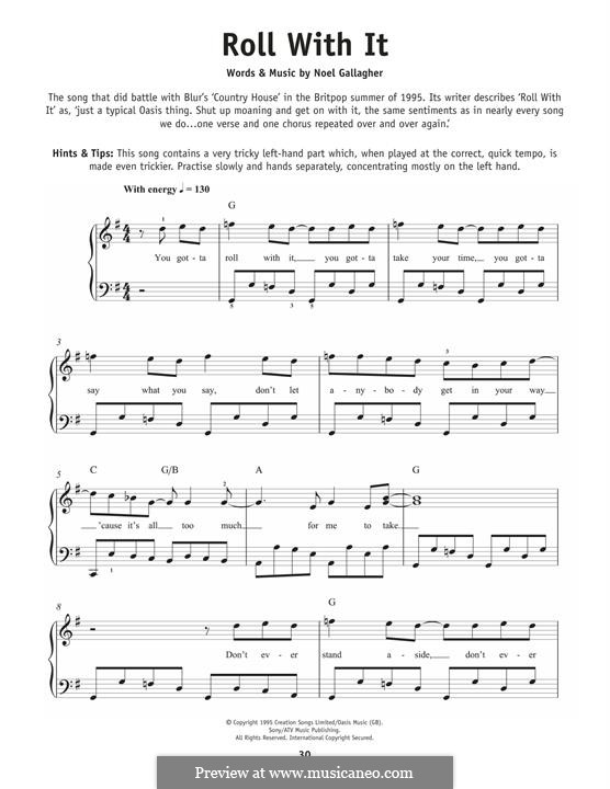 Roll with it (Oasis): Para Piano by Noel Gallagher