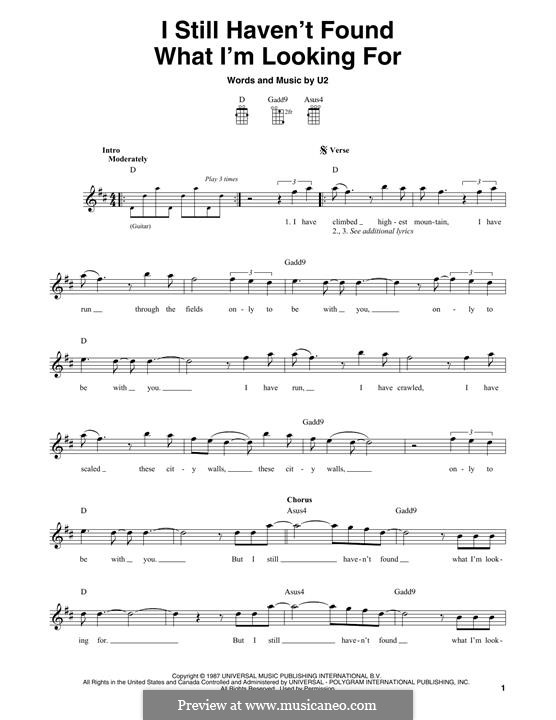 I Still Haven't Found What I'm Looking for: For mandolin by U2