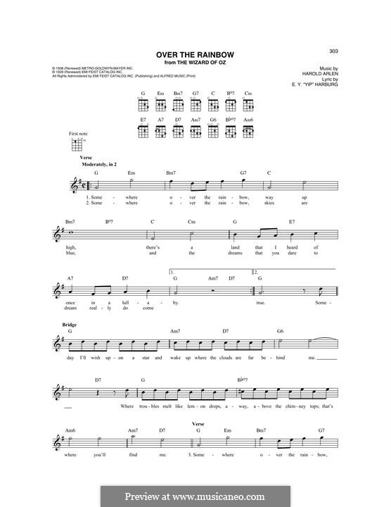 Instrumental version: For mandolin by Harold Arlen