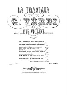Complete Opera: Version for two violins by Giuseppe Verdi