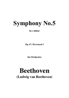 Movement I: partituras completas, partes by Ludwig van Beethoven