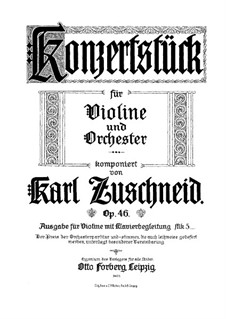 Concert Piece, Op.46: Parte de solo by Karl Zuschneid