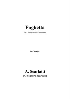 Fughetta: partituras completas, partes by Alessandro Scarlatti