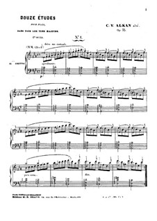 Douze études dans tous les tons majeurs (Twelve Etudes in All the Major Keys), Op.35: set completo by Charles-Valentin Alkan