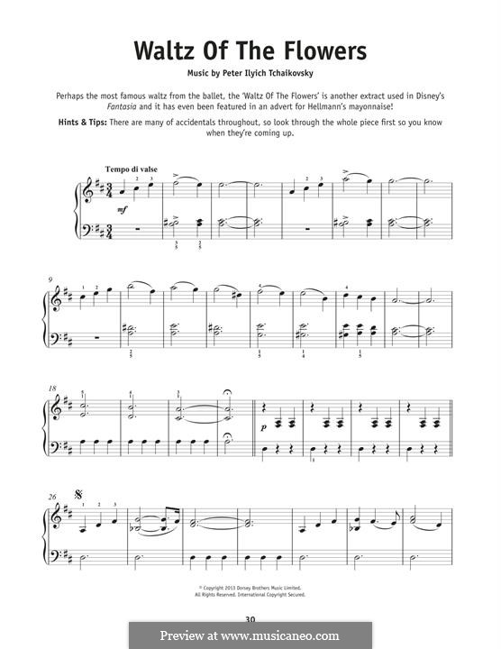 No.8 Waltz of the Flowers: Para Piano by Pyotr Tchaikovsky
