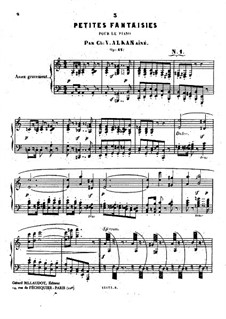 Trois petites fantaisies (Three Little Fantasias), Op.41: Para Piano by Charles-Valentin Alkan