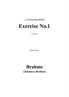 Exercises No.1-9a: Exercise No.1 by Johannes Brahms