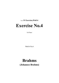 Exercises No.1-9a: Exercise No.4 by Johannes Brahms