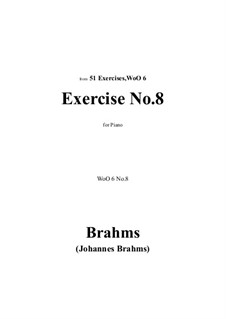 Exercises No.1-9a: Exercise No.8 by Johannes Brahms