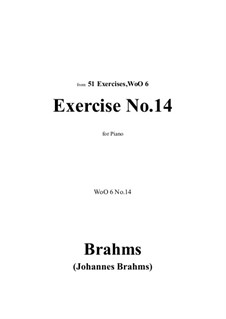 Exercises No.9b-24: Exercise No.14 by Johannes Brahms