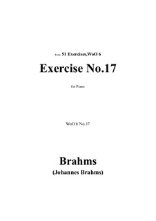 Exercises No.9b-24: Exercise No.17 by Johannes Brahms