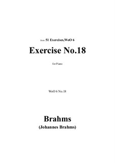 Exercises No.9b-24: Exercise No.18 by Johannes Brahms