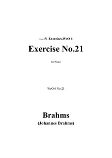 Exercises No.9b-24: Exercise No.21 by Johannes Brahms