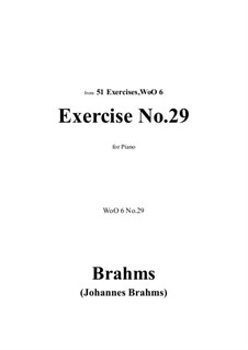 Exercises No.25-41: Exercise No.29 by Johannes Brahms